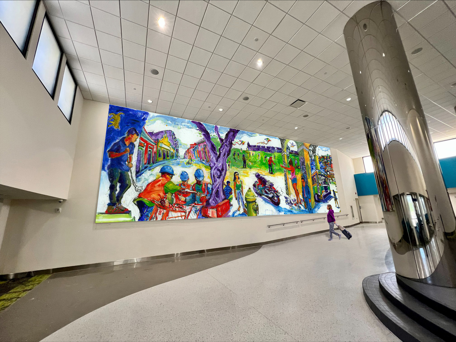Mural in the lobby of the Puerto Rico International Airport