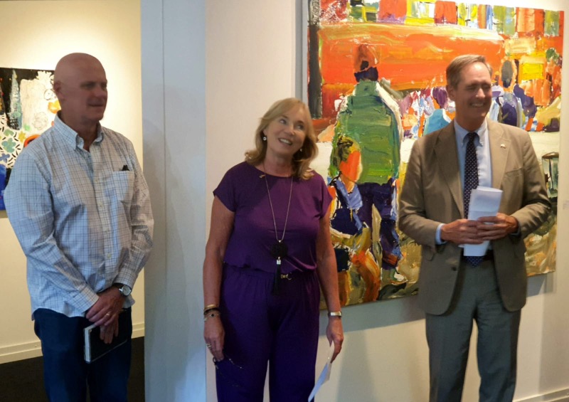 Tom Christopher, Barbara von Stechow ,Norman Thatcher Scharpf ,U.S. Consul General