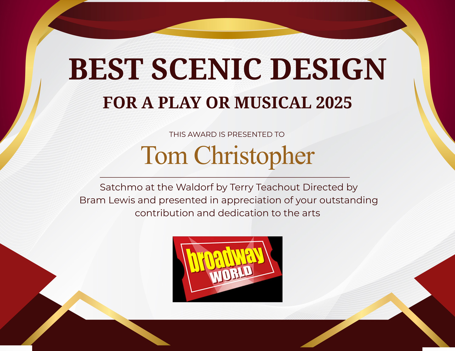 Best Set Design, Broadway World 2025