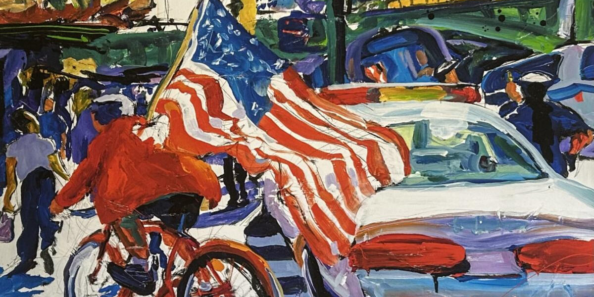 Bike Rider Flag